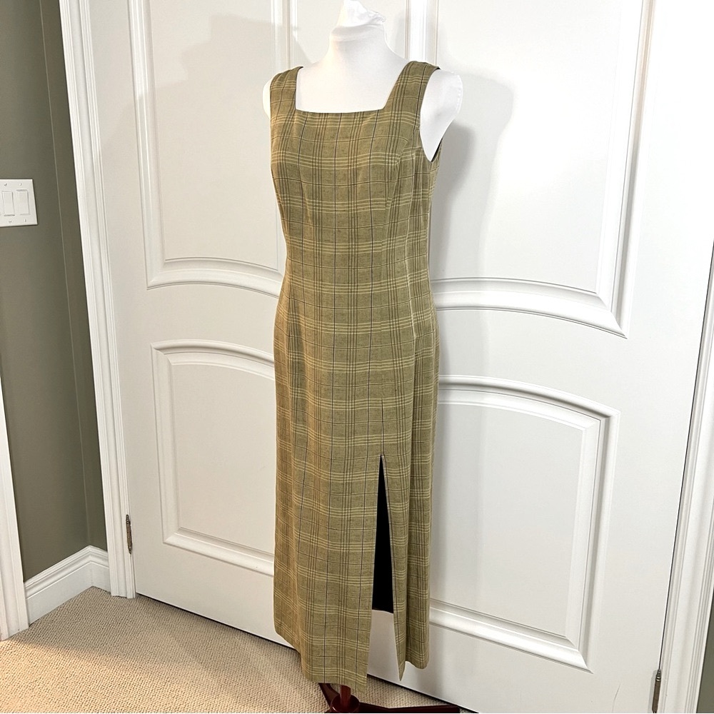 Vintage Bianca Nygard shift dress size 8 wheat